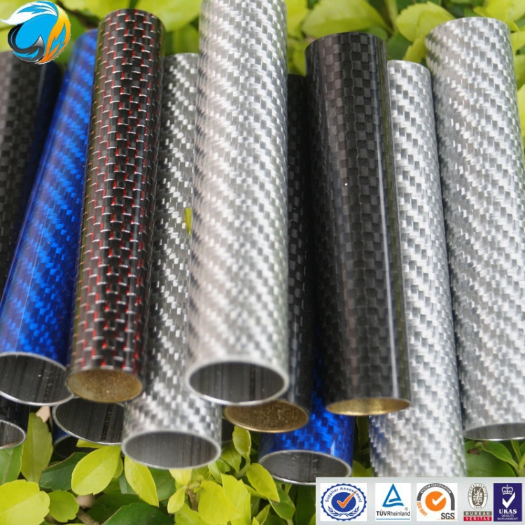 หลอดคาร์บอนไฟเบอร์ที่มีสีสันใช้สำหรับบุหรี่อิเล็กทรอนิกส์ขนาด 19mm id ที่มีขนาด 21 มม., 22 มม., 23 มม., 24 มม